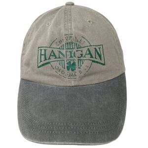 Falcon Baseball Cap Gray One Size Hanigan Chevrolet Oldsmobile Leather Strap Hat